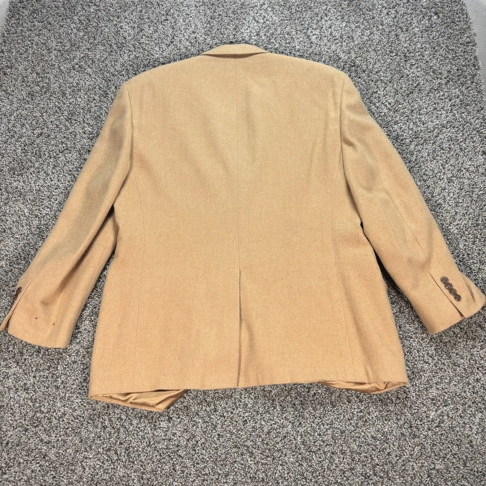 Brooks Brothers Men's 44 Short Blazer Coat Camel Hair Tan 2-Button